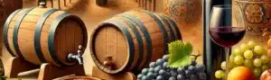 Representación histórica del origen del vino desde la antigüedad hasta la actualidad.