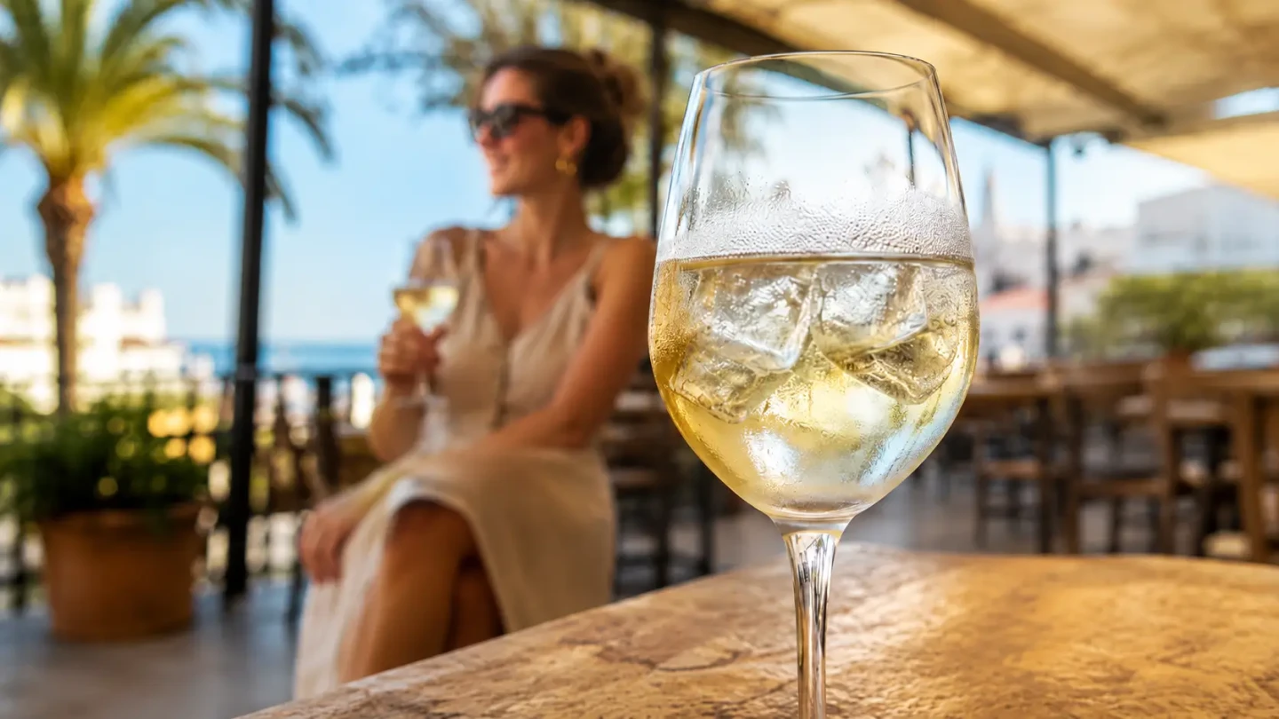 cómo se llama el vino blanco con hielo